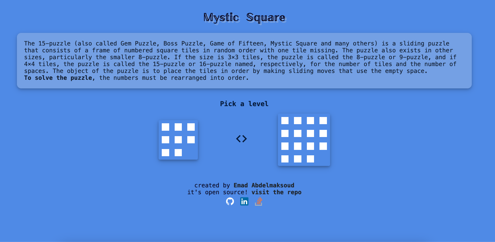 Mystic Square screenshot